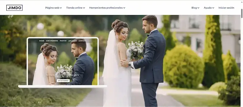 Vista previa del portfolio de fotografía con diseño minimalista